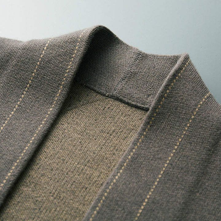 Men’s Cardigan | Open Front Button Detail