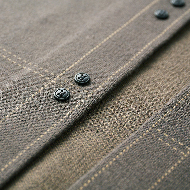 Men’s Cardigan | Open Front Button Detail
