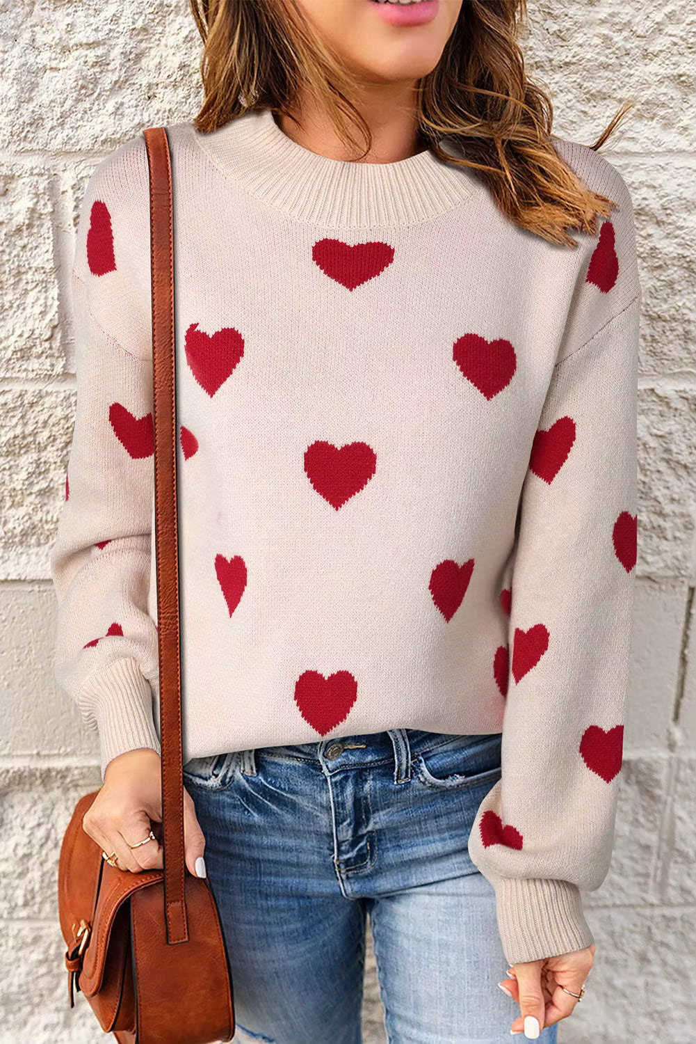 Women’s Sweater | Graphic Heart Pattern