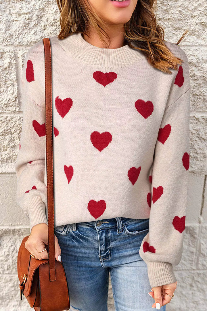 Women’s Sweater | Graphic Heart Pattern
