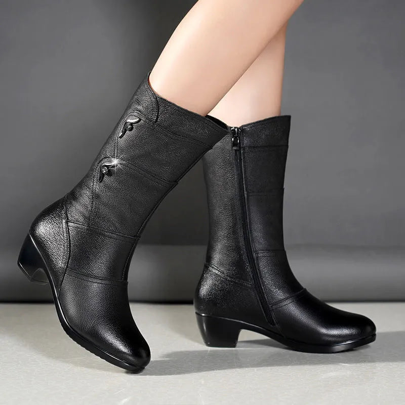 Boots for Women | Mid-Calf Side Zip