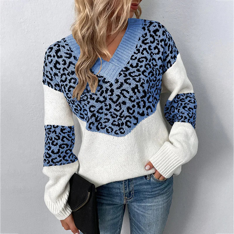 Women's  Sweater | Long Sleeve Contrast Sections