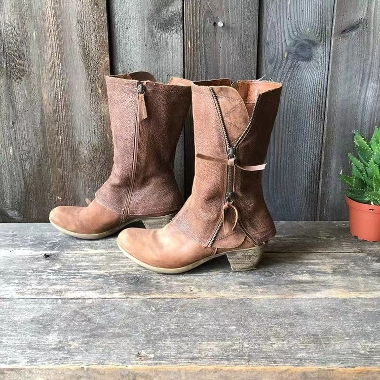 Boots For Women | Side Zip Closure Seam Detailing