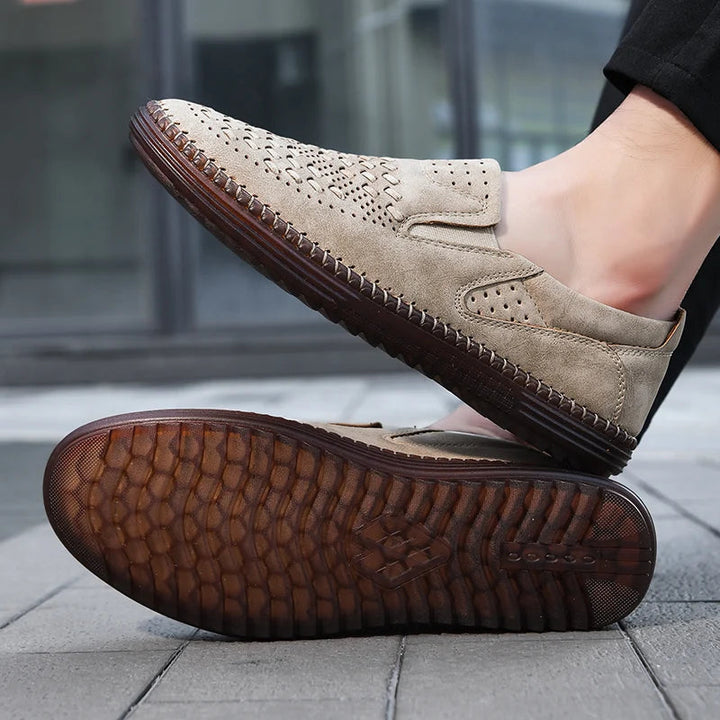 Men's Loafers | Perforated Textured Upper