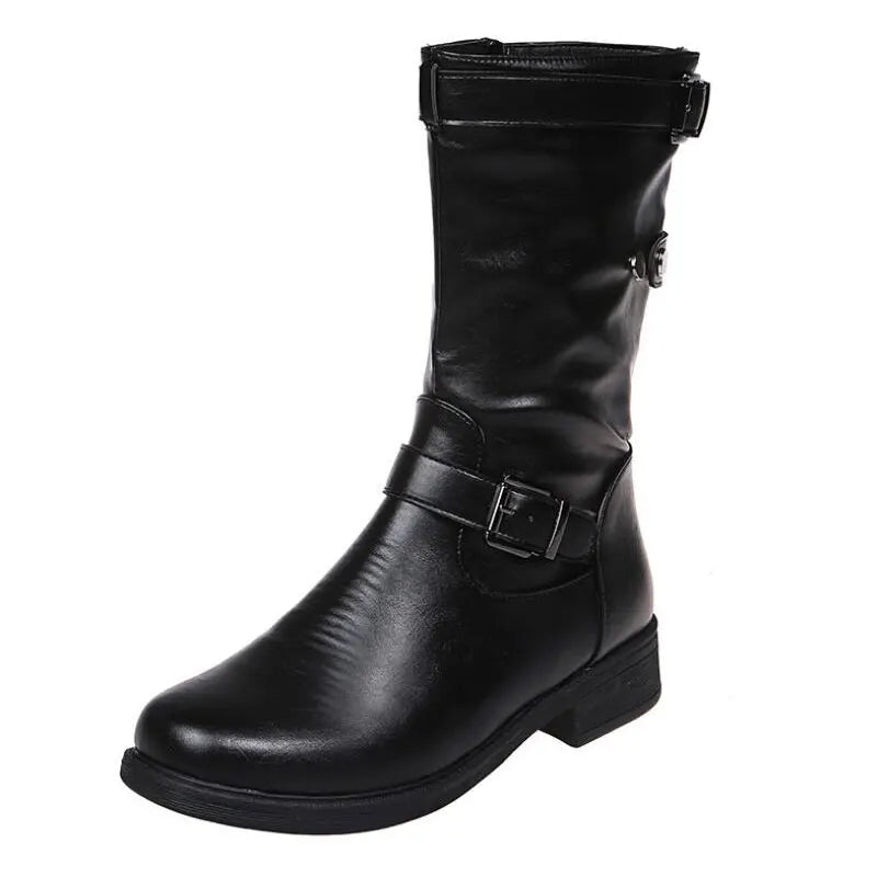 Boots for Women | Mid Calf Buckle Accent