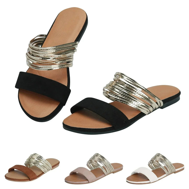 Sandals For Women | Flat Slide Double Strap