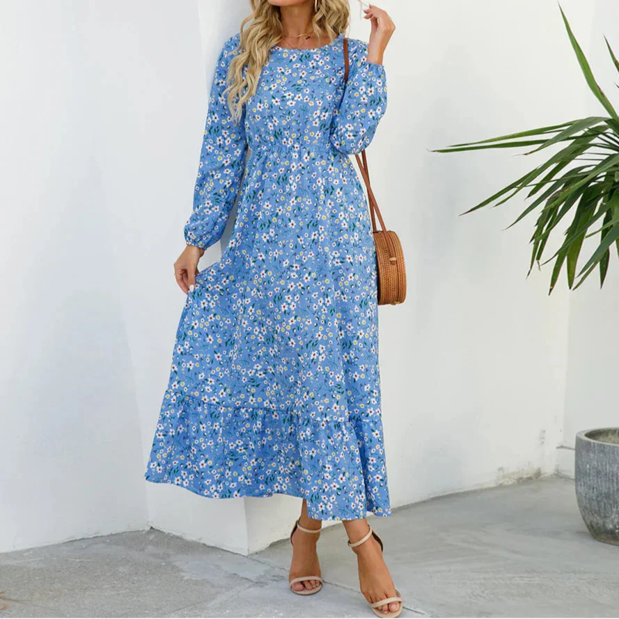 Women’s Dress | Floral Long-Sleeved Maxi