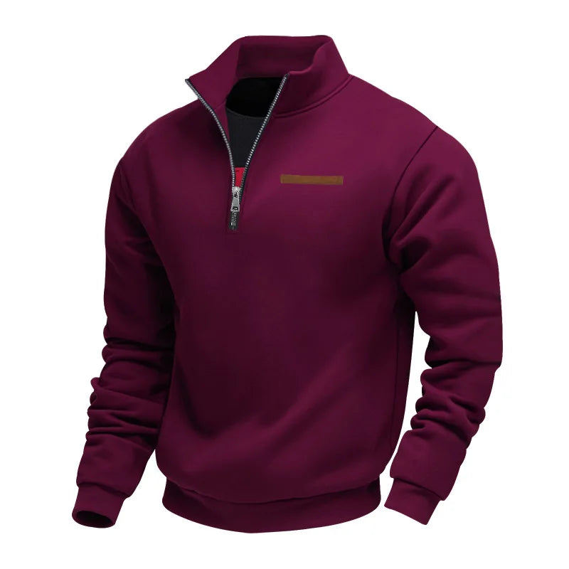 Men’s Sweatshirt | Quarter Zip Stand Collar