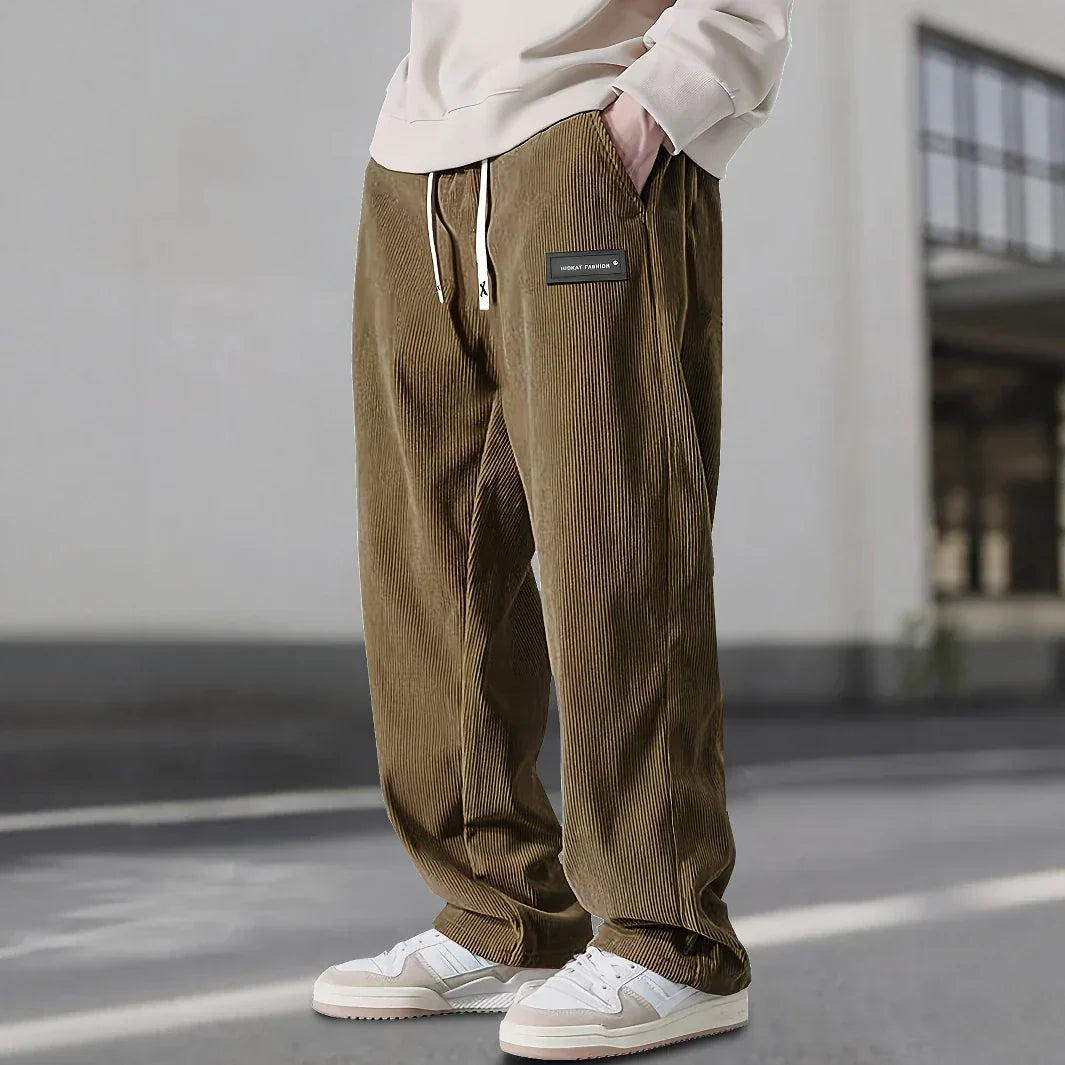 Men’s Lounge Pants | Wide Leg Ribbed Texture