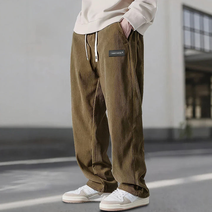 Men’s Lounge Pants | Wide Leg Ribbed Texture