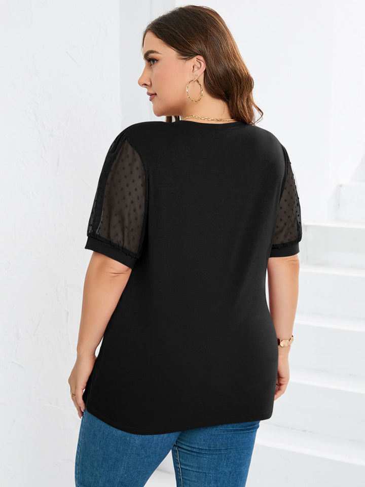 Women's Blouse | V-Neckline Short Sleeves