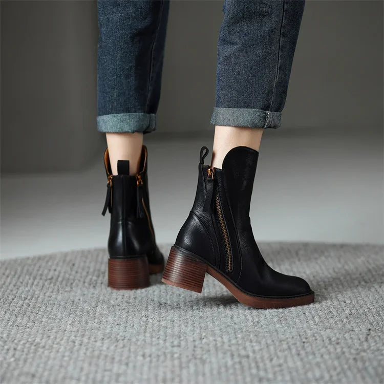 Boots for Women | Mid-Calf Side Zip Closure
