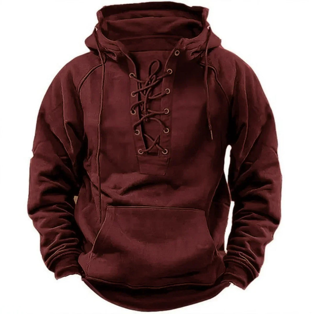 Men’s Hoodie | Lace Up Front Design
