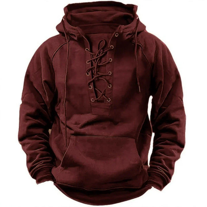 Men’s Hoodie | Lace Up Front Design