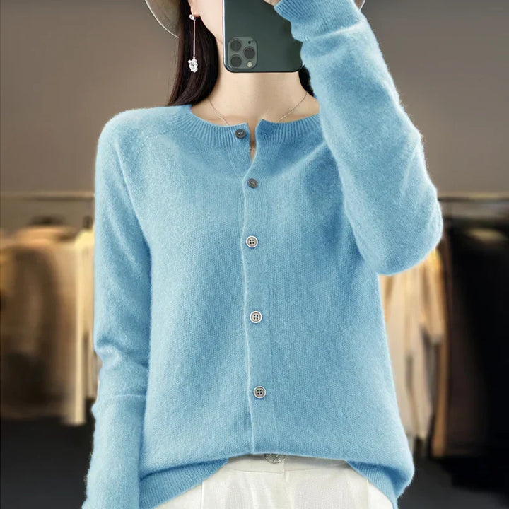 Women’s Cardigan | Round Neckline Knitted