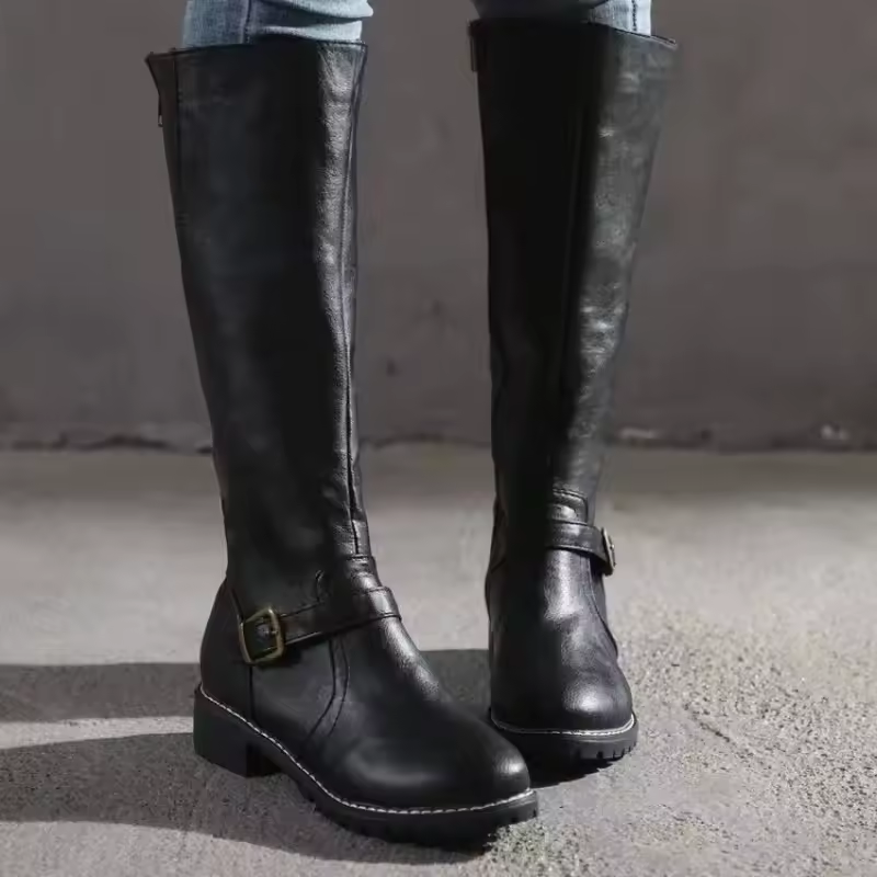 Boots For Women | Slip On Buckle Strap