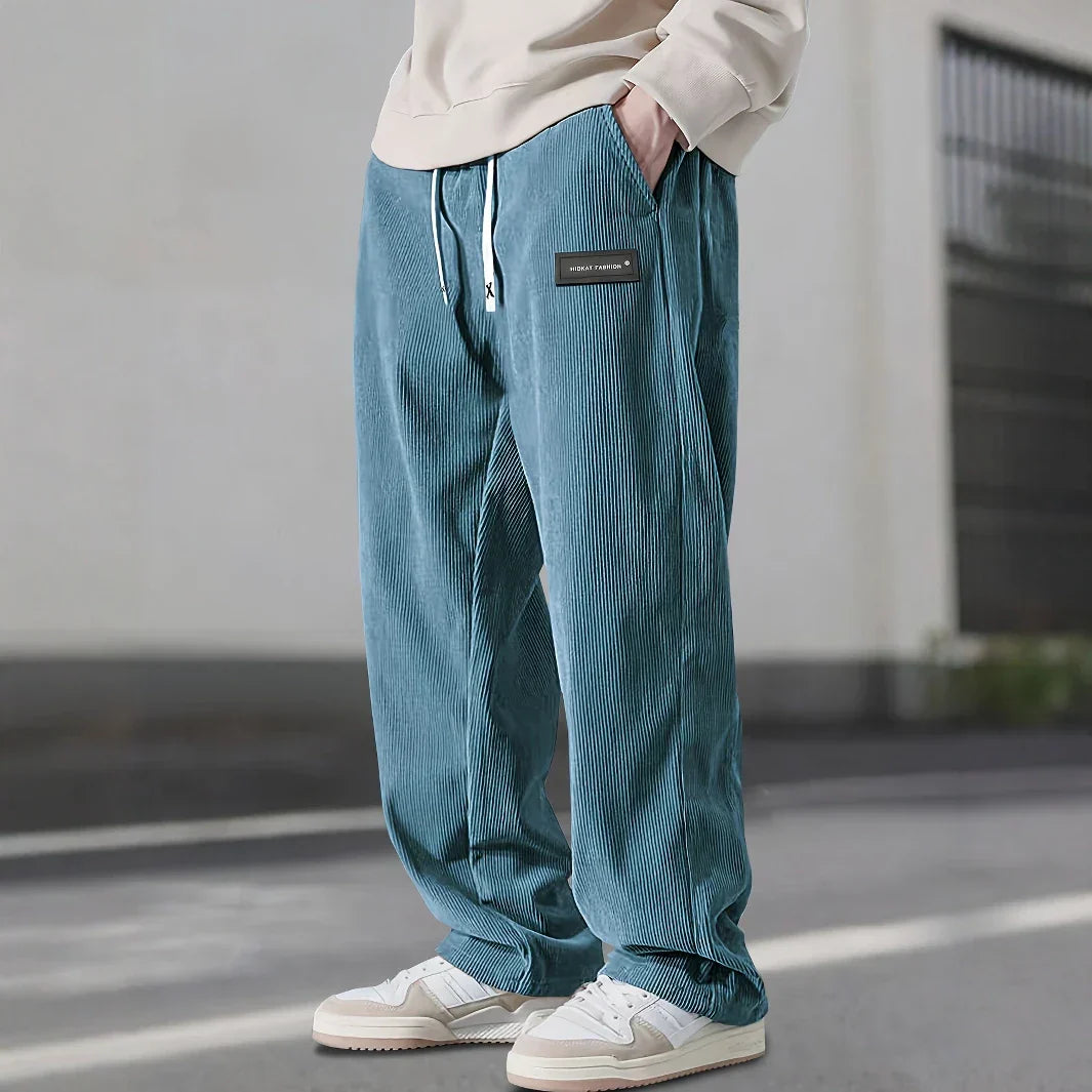 Men’s Lounge Pants | Wide Leg Ribbed Texture