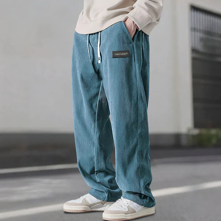 Men’s Lounge Pants | Wide Leg Ribbed Texture
