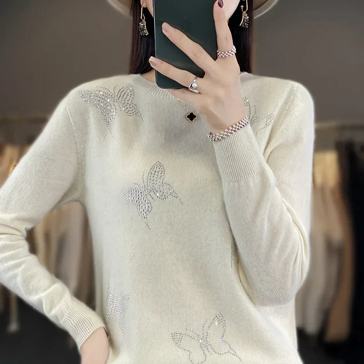 Women’s Sweater | Butterfly Embellishment Detail