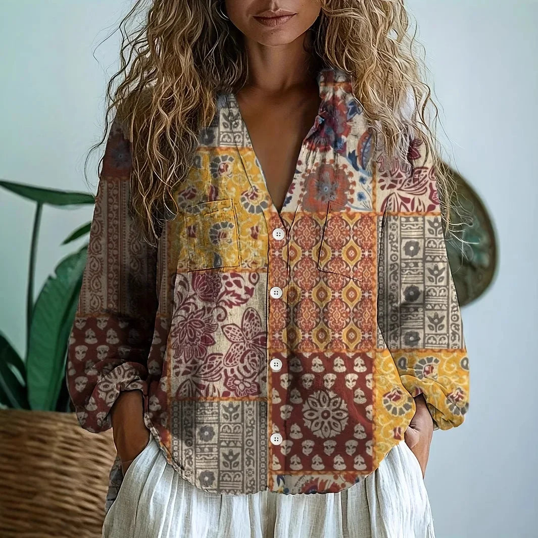 Women’s Blouse | Printed Long-Sleeve