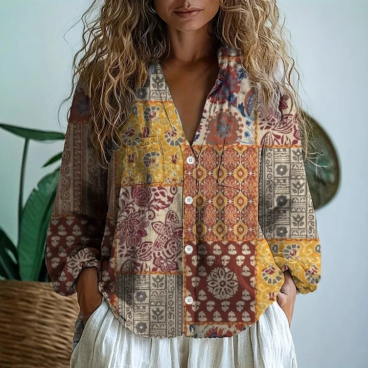 Women’s Blouse | Printed Long-Sleeve