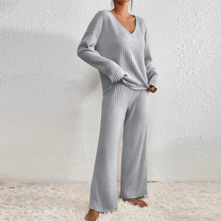 Women’s Loungewear | Long Sleeve Top and Wide Leg Pants