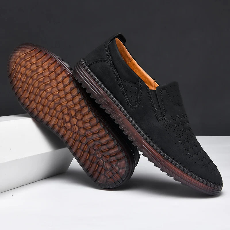 Men's Loafers | Perforated Textured Upper