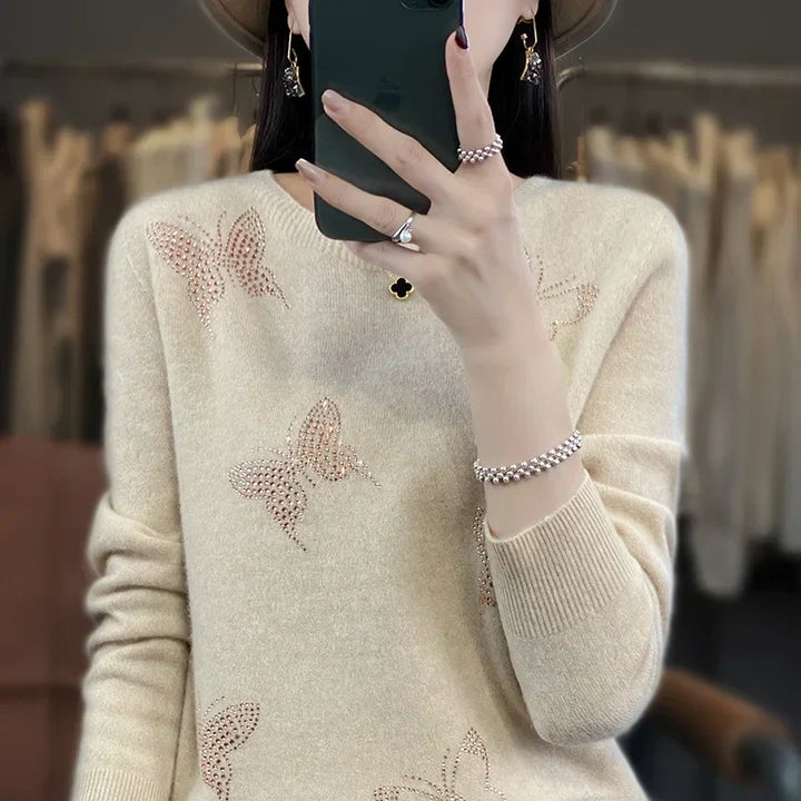 Women’s Sweater | Butterfly Embellishment Detail