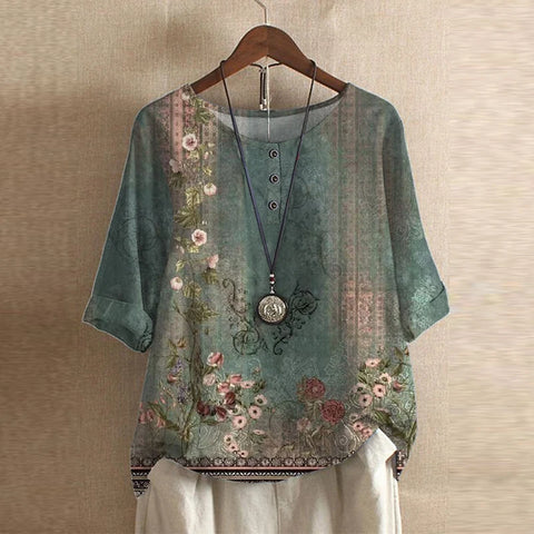 Women’s Blouse | Inspired Retro Print