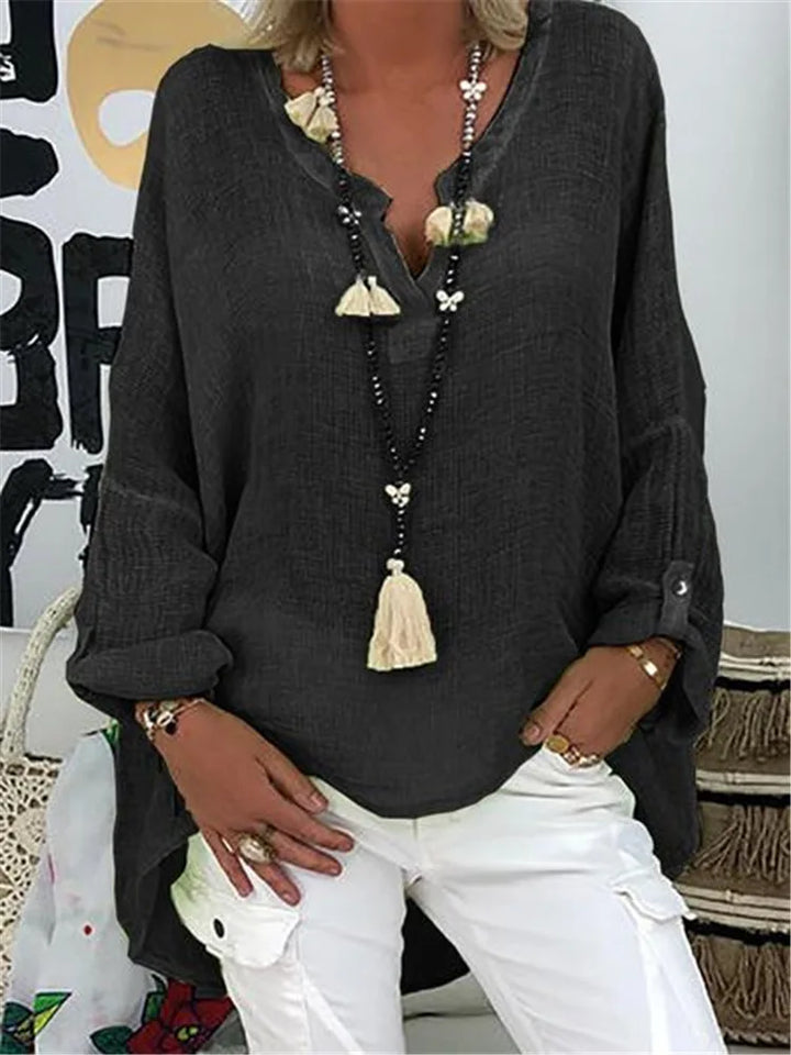 Women's Blouse | V-Neck Long Sleeve