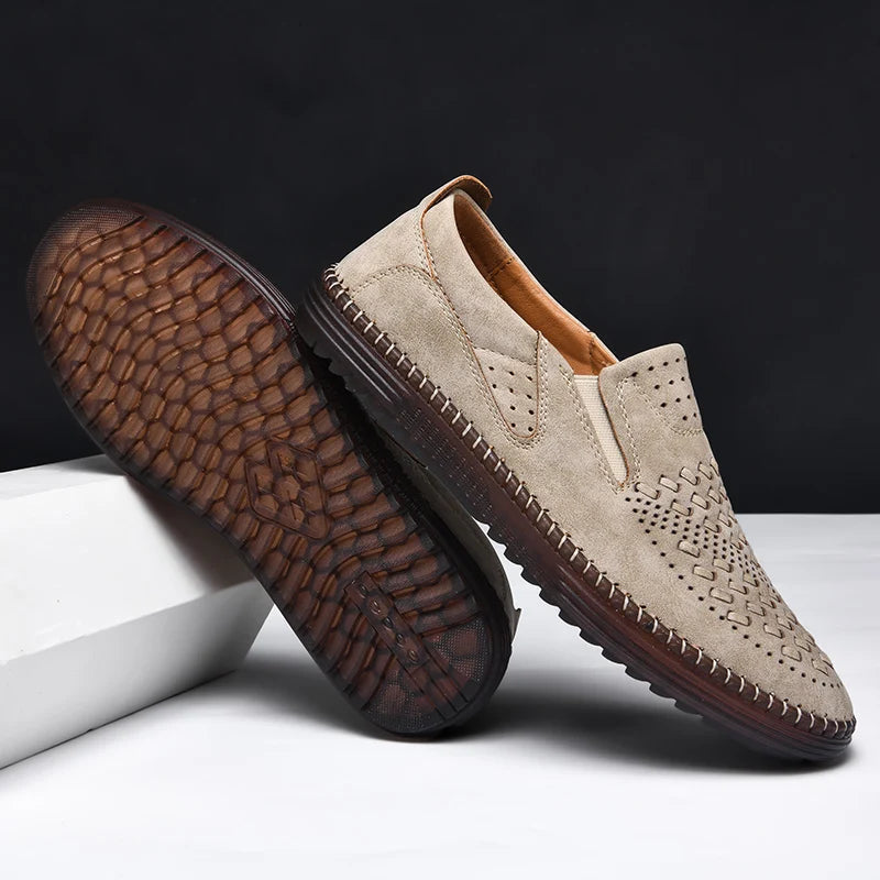 Men's Loafers | Perforated Textured Upper