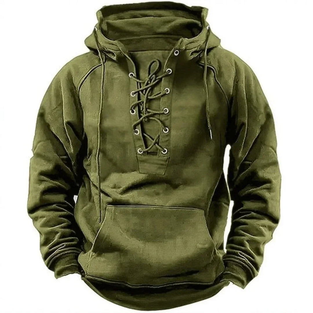 Men’s Hoodie | Lace Up Front Design