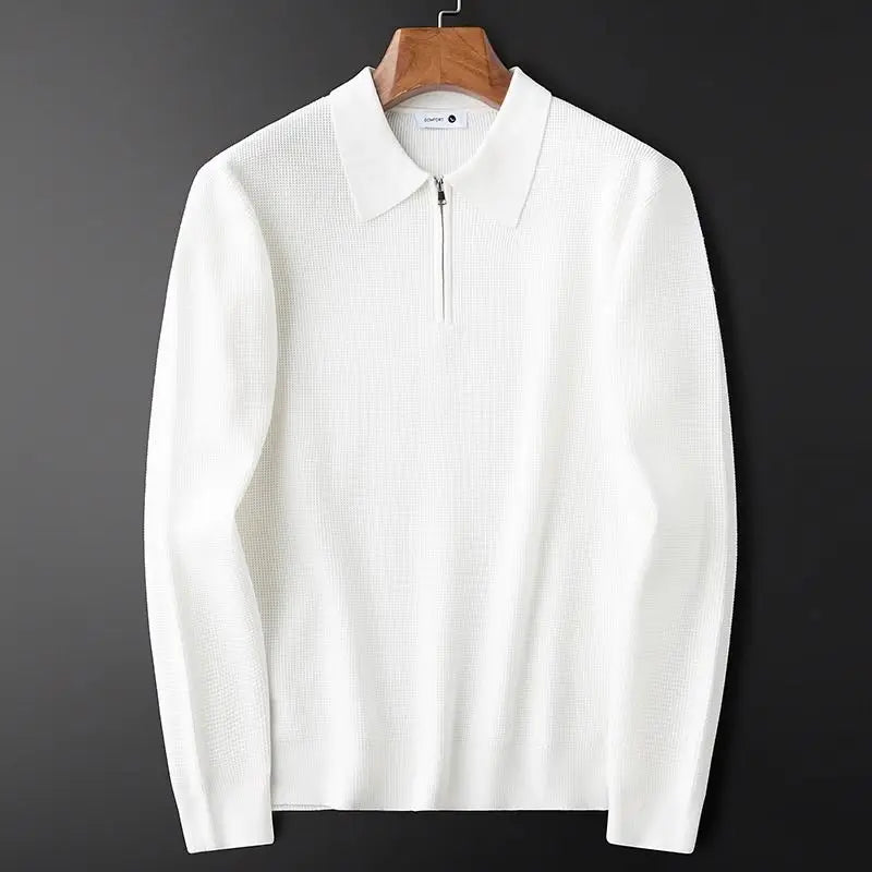 Men’s Sweater | Quarter Zip Collar Design