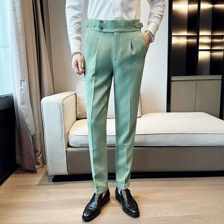 Men’s Trousers | Textured Pleat Front