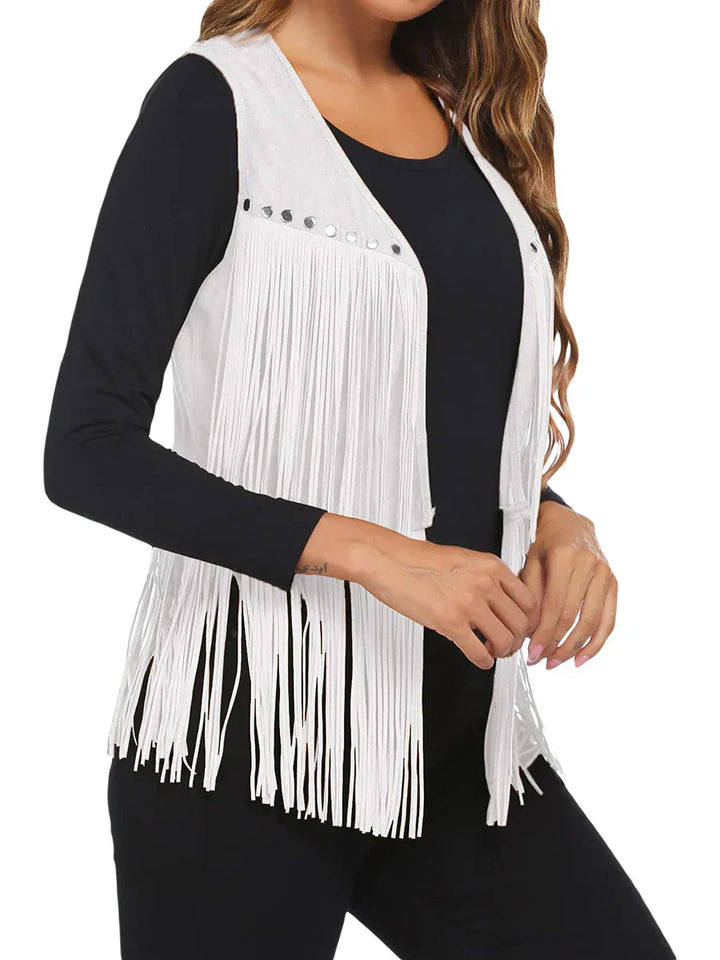Women's Vest | Sleeveless Fringe Detailing