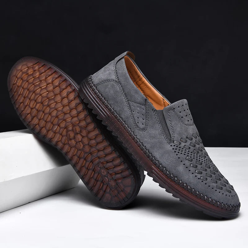 Men's Loafers | Perforated Textured Upper