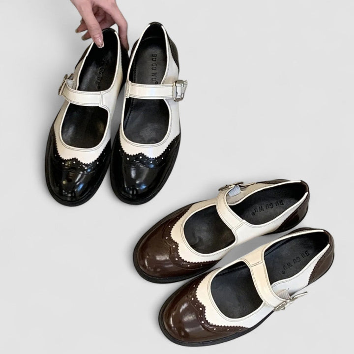 Mary Jane Shoes for Women | Contrasting Two-tone Upper