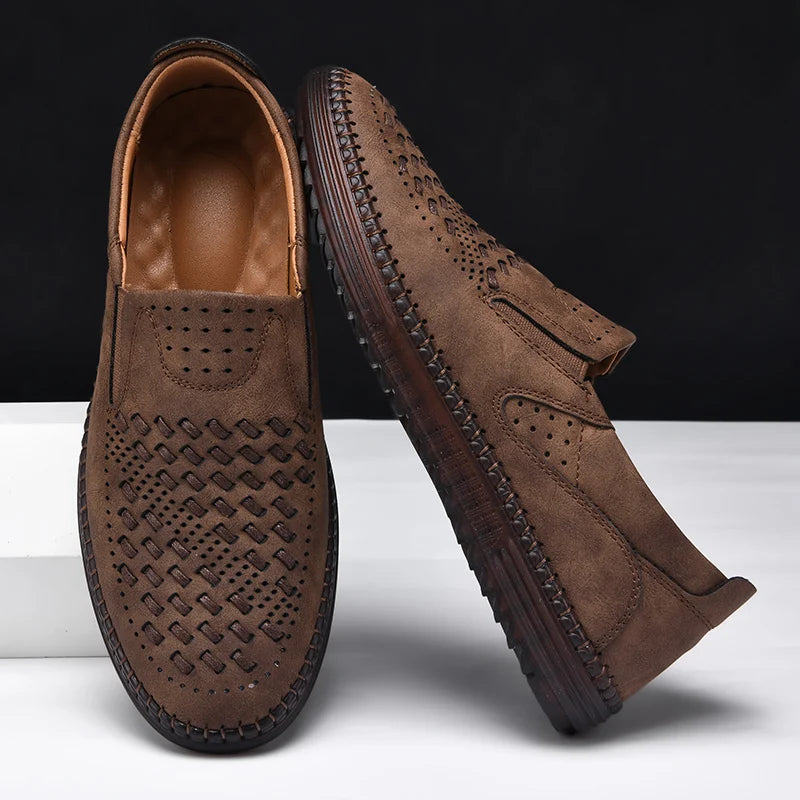 Men's Loafers | Perforated Textured Upper