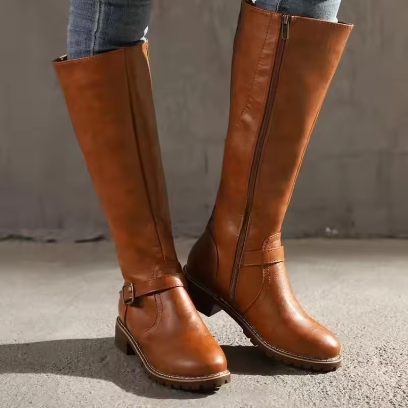 Boots For Women | Slip On Buckle Strap