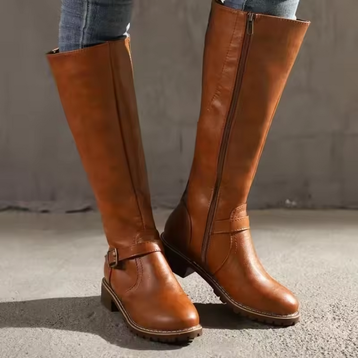 Boots For Women | Slip On Buckle Strap