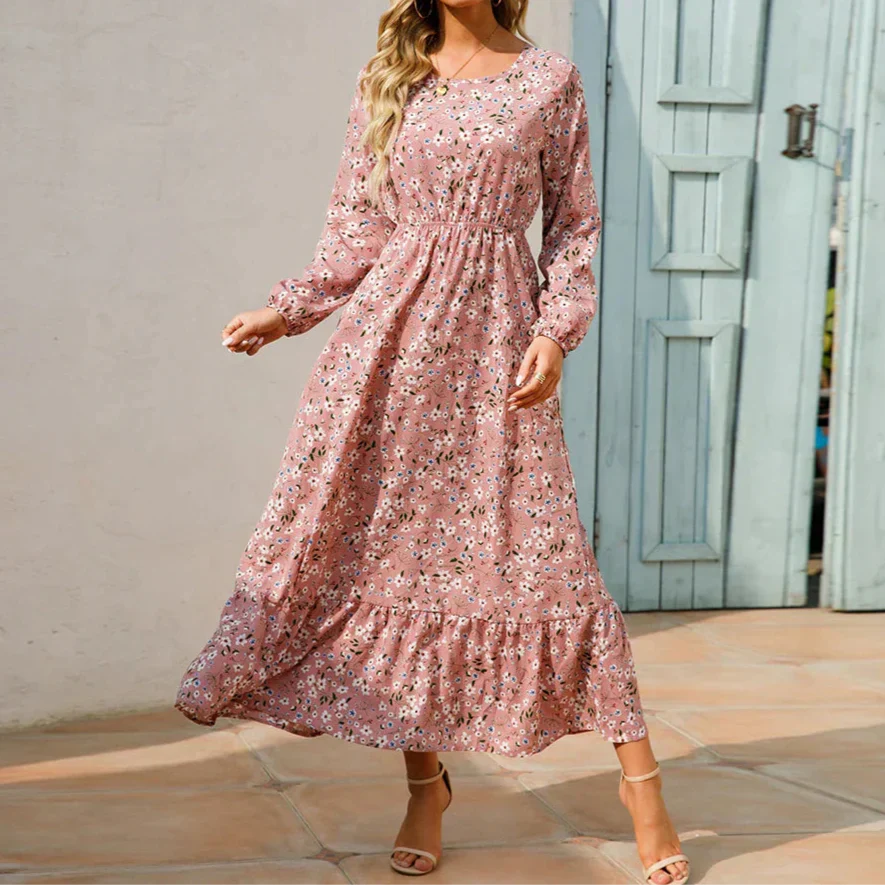 Women’s Dress | Floral Long-Sleeved Maxi