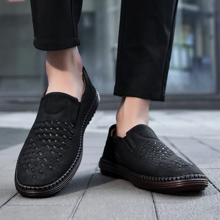 Men's Loafers | Perforated Textured Upper