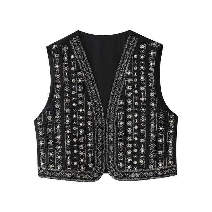 Women’s Vest | Patterned Front Panels