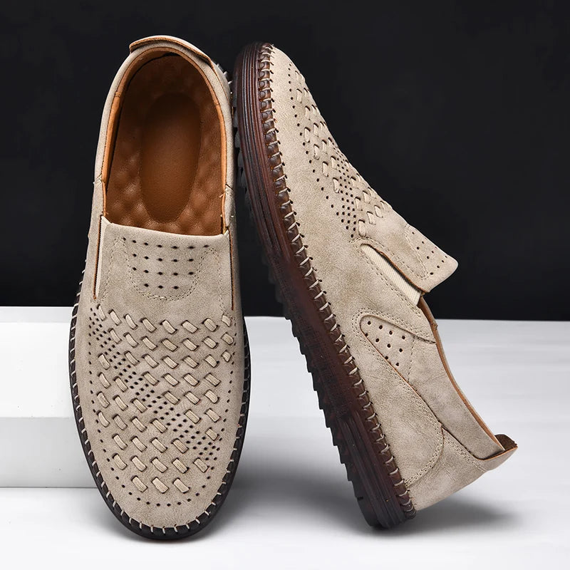 Men's Loafers | Perforated Textured Upper