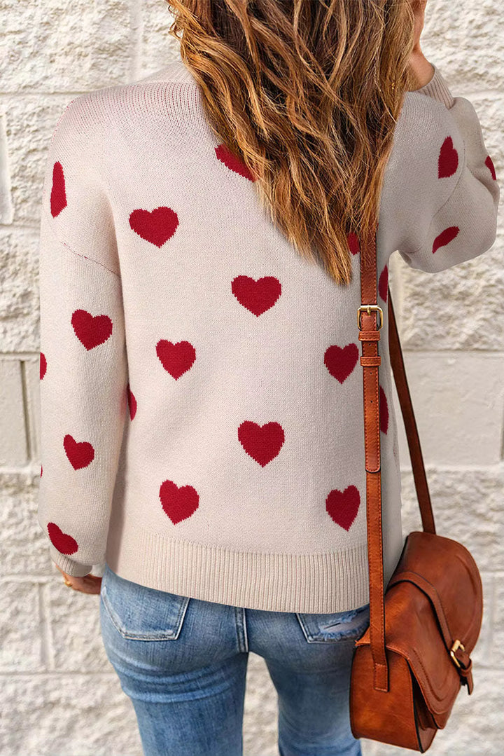 Women’s Sweater | Graphic Heart Pattern