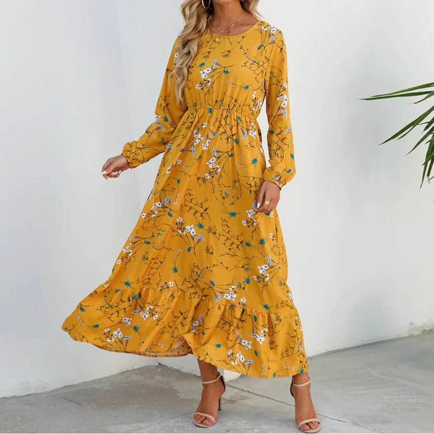 Women’s Dress | Floral Long-Sleeved Maxi