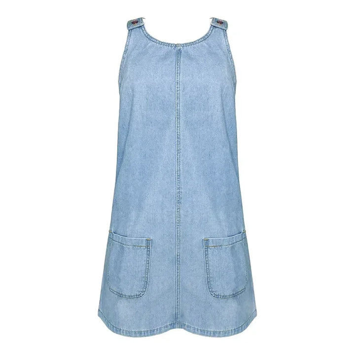 Women's Summer Dress | Round Neckline Oversized Pockets