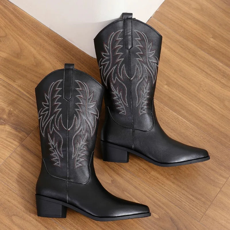 Cowboy Boots for Women | Western Embroidery Pointed Toe