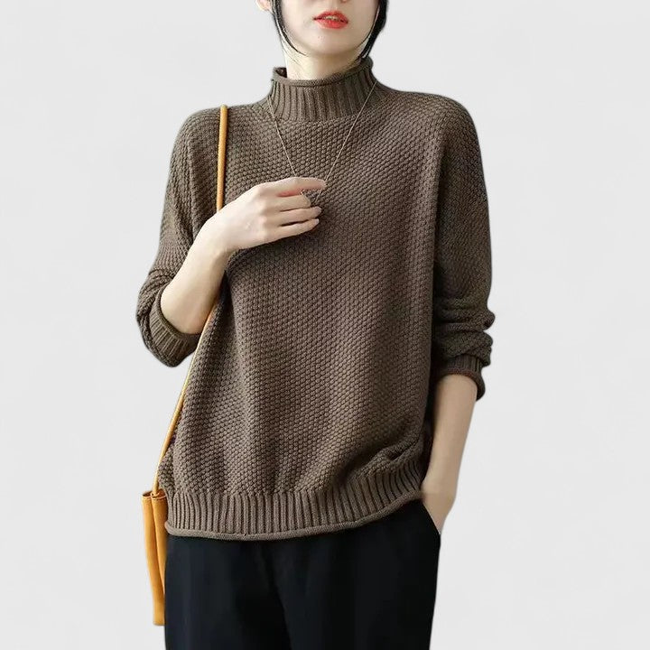 Women’s Sweater | High Ribbed Turtleneck Collar