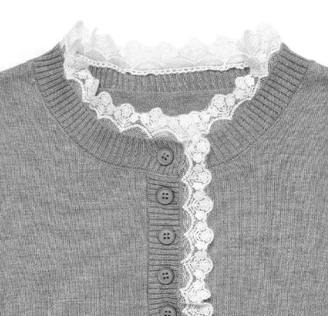 Women's Sweater | Button Placket Long Sleeves